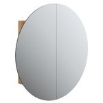 Casa si Gradina - Mobilier - Mobilier baie - Corpuri baie - Dulap de baie cu oglinda rotunda si LED, stejar, 54x54x17,5 cm - Infinity.ro
