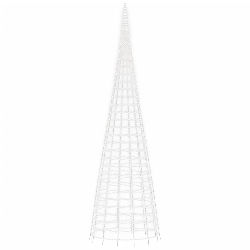 Casa si Gradina - Decoratiuni - Decoratiuni de sezon - Lumina brad de Craciun pe catarg, 3000 LED-uri, alb rece 800 cm - Infinity.ro