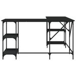 Casa si Gradina - Mobilier - Mese si birouri - Birouri - Birou, negru, 139x139x75 cm, lemn prelucrat - Infinity.ro