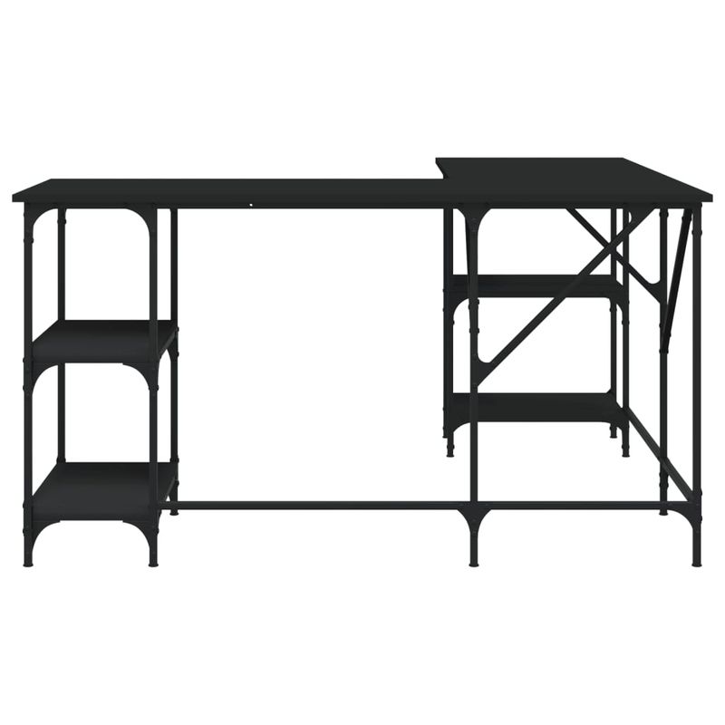 Casa si Gradina - Mobilier - Mese si birouri - Birouri - Birou, negru, 139x139x75 cm, lemn prelucrat - Infinity.ro