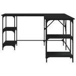 Casa si Gradina - Mobilier - Mese si birouri - Birouri - Birou, negru, 139x139x75 cm, lemn prelucrat - Infinity.ro