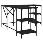 Casa si Gradina - Mobilier - Mese si birouri - Birouri - Birou, negru, 139x139x75 cm, lemn prelucrat - Infinity.ro