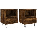 Casa si Gradina - Mobilier - Comode si corpuri - Noptiere - Noptiere, 2 buc., stejar fumuriu, 40x35x50 cm, lemn compozit - Infinity.ro