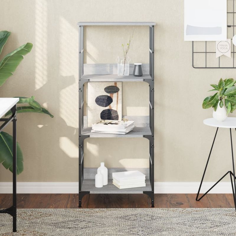 Casa si Gradina - Mobilier - Biblioteci si rafturi - Biblioteci - Raft de carti gri sonoma 50x33x117,5 cm lemn prelucrat - Infinity.ro