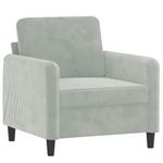 Casa si Gradina - Mobilier - Scaune si fotolii - Fotolii - Fotoliu canapea, gri deschis, 60 cm, catifea - Infinity.ro