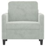 Casa si Gradina - Mobilier - Scaune si fotolii - Fotolii - Fotoliu canapea, gri deschis, 60 cm, catifea - Infinity.ro