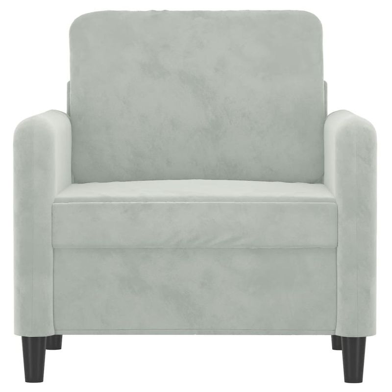Casa si Gradina - Mobilier - Scaune si fotolii - Fotolii - Fotoliu canapea, gri deschis, 60 cm, catifea - Infinity.ro