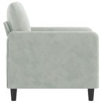 Casa si Gradina - Mobilier - Scaune si fotolii - Fotolii - Fotoliu canapea, gri deschis, 60 cm, catifea - Infinity.ro