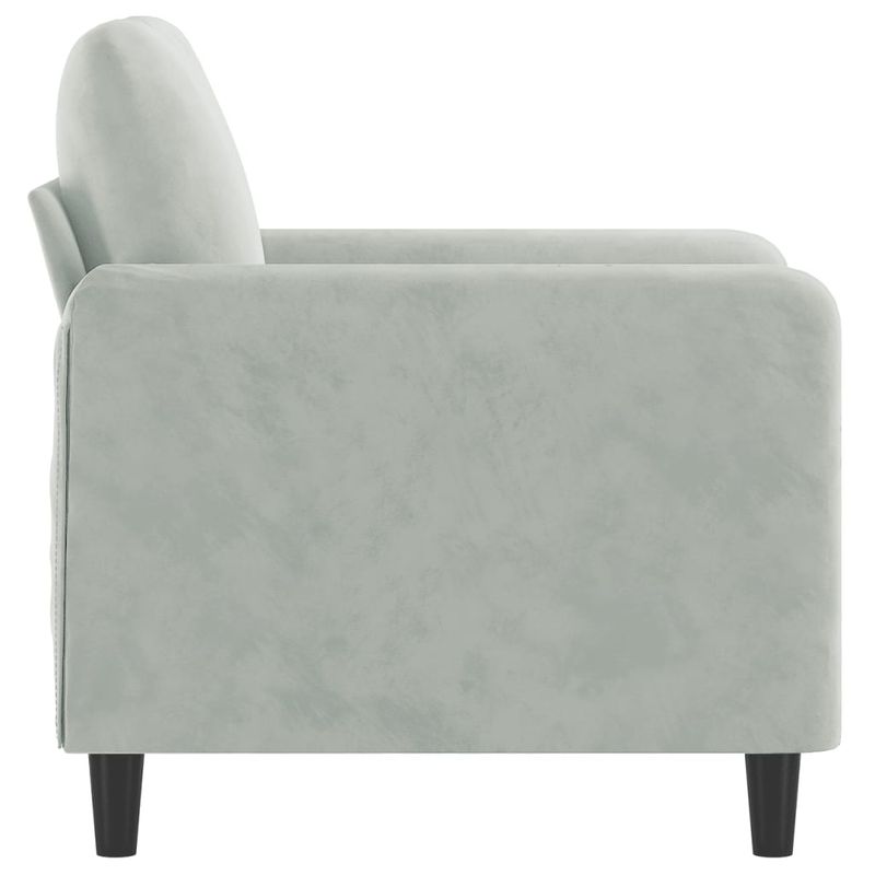 Casa si Gradina - Mobilier - Scaune si fotolii - Fotolii - Fotoliu canapea, gri deschis, 60 cm, catifea - Infinity.ro
