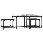 Casa si Gradina - Mobilier - Mese si birouri - Masute de cafea - Mese suprapuse de cafea, 3 buc, negru, lemn prelucrat - Infinity.ro