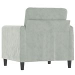 Casa si Gradina - Mobilier - Scaune si fotolii - Fotolii - Fotoliu canapea, gri deschis, 60 cm, catifea - Infinity.ro