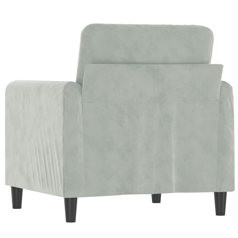 Casa si Gradina - Mobilier - Scaune si fotolii - Fotolii - Fotoliu canapea, gri deschis, 60 cm, catifea - Infinity.ro