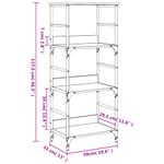 Casa si Gradina - Mobilier - Biblioteci si rafturi - Biblioteci - Raft de carti gri sonoma 50x33x117,5 cm lemn prelucrat - Infinity.ro