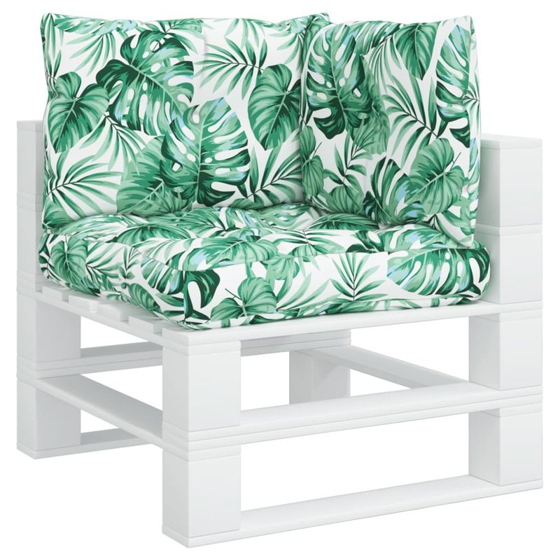 Casa si Gradina - Gradina si terasa - Mobilier exterior - Perne decorative exterior - Perne de paleti, 3 buc., model cu frunze, material textil - Infinity.ro