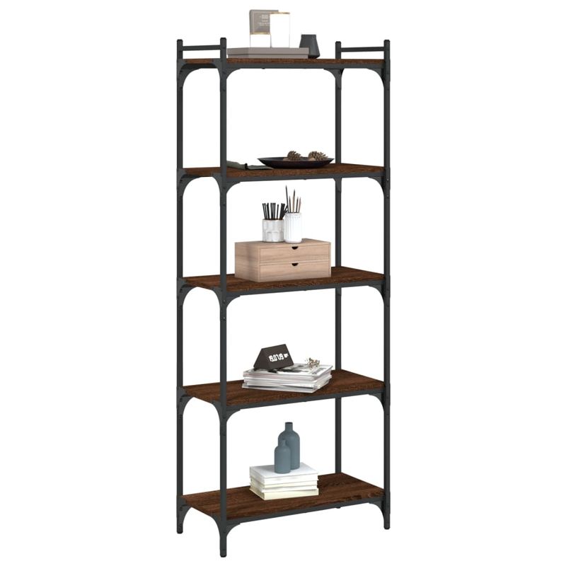 Casa si Gradina - Mobilier - Biblioteci si rafturi - Biblioteci - Biblioteca 5 niveluri, stejar maro 60x30x154 cm, lemn prelucrat - Infinity.ro