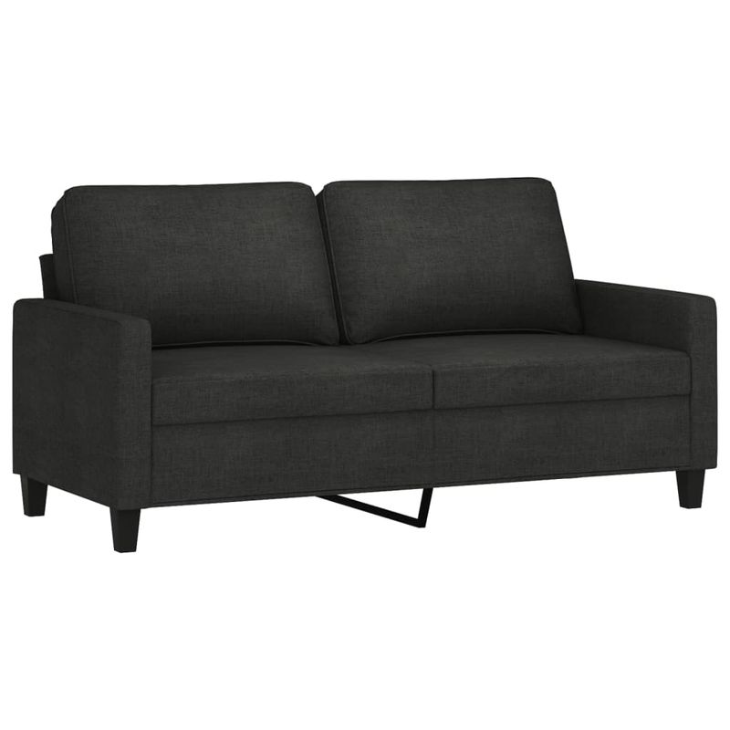 Casa si Gradina - Mobilier - Seturi de mobilier - Seturi living - Set de canapele cu perne, 2 piese, negru, textil - Infinity.ro
