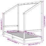 Casa si Gradina - Mobilier - Mobilier copii - Patuturi copii - Cadru de pat pentru copii, 80x200 cm, lemn masiv de pin - Infinity.ro
