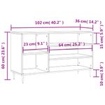 Casa si Gradina - Mobilier - Organizare si depozitare - Organizator incaltaminte - Pantofar, gri beton, 102x36x60 cm, lemn prelucrat - Infinity.ro
