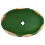 Casa si Gradina - Sanitare - Lavoar baie si accesorii - Lavoare si piedestale - Lavoar de blat, verde și maro, 59x40x15 cm, ceramica, oval, maro și verde - Infinity.ro