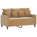 Casa si Gradina - Mobilier - Seturi de mobilier - Seturi living - Set de canapele cu perne, 2 piese, maro, catifea - Infinity.ro