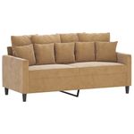 Casa si Gradina - Mobilier - Seturi de mobilier - Seturi living - Set de canapele cu perne, 2 piese, maro, catifea - Infinity.ro