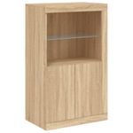 Casa si Gradina - Mobilier - Dulapuri si sifoniere - Dulapuri - Dulap lateral cu lumini LED, stejar sonoma, lemn prelucrat - Infinity.ro