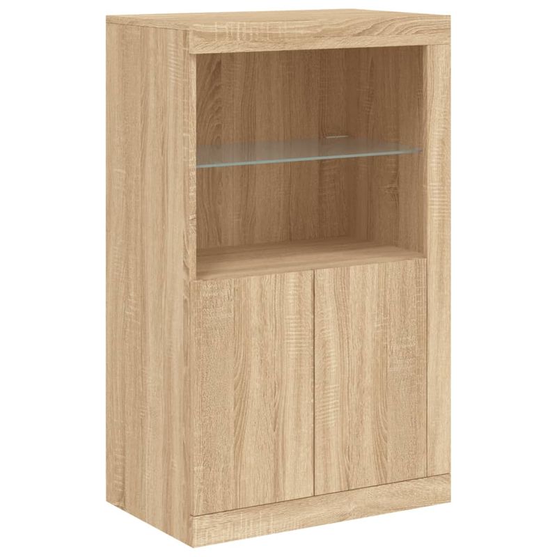 Casa si Gradina - Mobilier - Dulapuri si sifoniere - Dulapuri - Dulap lateral cu lumini LED, stejar sonoma, lemn prelucrat - Infinity.ro