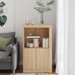 Casa si Gradina - Mobilier - Dulapuri si sifoniere - Dulapuri - Dulap lateral cu lumini LED, stejar sonoma, lemn prelucrat - Infinity.ro