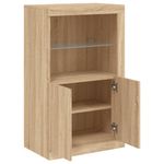 Casa si Gradina - Mobilier - Dulapuri si sifoniere - Dulapuri - Dulap lateral cu lumini LED, stejar sonoma, lemn prelucrat - Infinity.ro