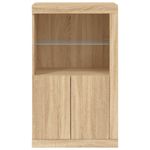 Casa si Gradina - Mobilier - Dulapuri si sifoniere - Dulapuri - Dulap lateral cu lumini LED, stejar sonoma, lemn prelucrat - Infinity.ro