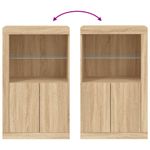 Casa si Gradina - Mobilier - Dulapuri si sifoniere - Dulapuri - Dulap lateral cu lumini LED, stejar sonoma, lemn prelucrat - Infinity.ro