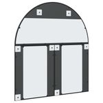 Casa si Gradina - Decoratiuni - Oglinzi - Oglinda de perete, negru, 100x110 cm, arcuita, fier - Infinity.ro