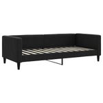 Casa si Gradina - Mobilier - Paturi si accesorii - Paturi - Pat de zi cu extensie si saltele, negru, 90x200 cm, textil - Infinity.ro
