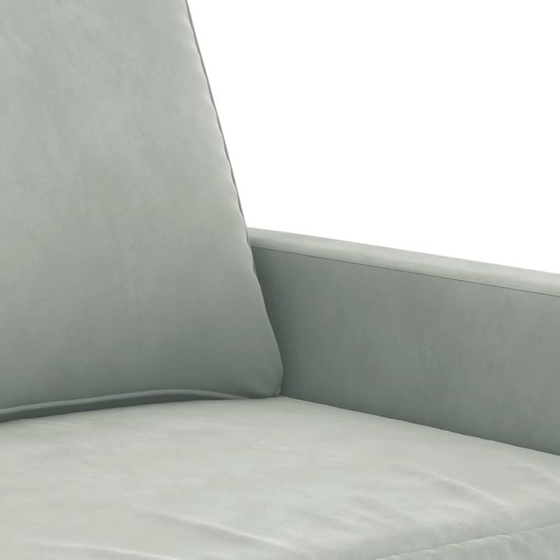 Casa si Gradina - Mobilier - Seturi de mobilier - Seturi living - Set de canapele cu perne, 3 piese, gri deschis, catifea - Infinity.ro