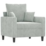 Casa si Gradina - Mobilier - Seturi de mobilier - Seturi living - Set de canapele cu perne, 3 piese, gri deschis, catifea - Infinity.ro