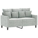 Casa si Gradina - Mobilier - Seturi de mobilier - Seturi living - Set de canapele cu perne, 3 piese, gri deschis, catifea - Infinity.ro