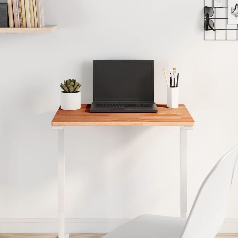 Casa si Gradina - Mobilier - Feronerie si accesorii mobila - Blat de masa, 60x40x1,5 cm, dreptunghiular, lemn masiv de fag, maro - Infinity.ro