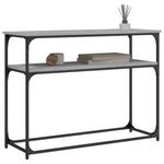 Casa si Gradina - Mobilier - Comode si corpuri - Console - Masuta consola, gri sonoma, 100x35,5x75 cm, lemn prelucrat - Infinity.ro