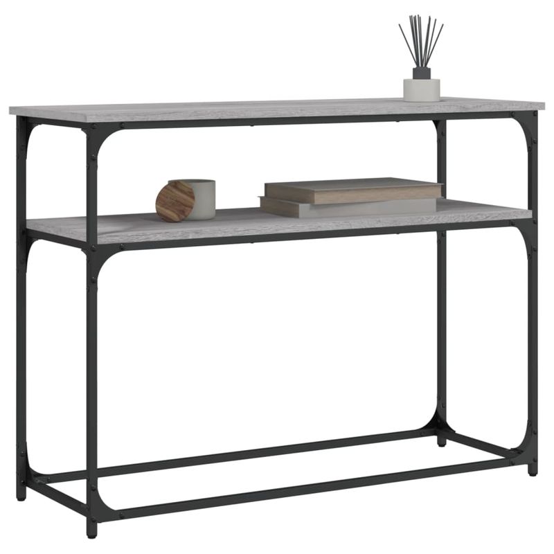 Casa si Gradina - Mobilier - Comode si corpuri - Console - Masuta consola, gri sonoma, 100x35,5x75 cm, lemn prelucrat - Infinity.ro