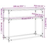 Casa si Gradina - Mobilier - Comode si corpuri - Console - Masuta consola, gri sonoma, 100x35,5x75 cm, lemn prelucrat - Infinity.ro