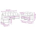 Casa si Gradina - Mobilier - Seturi de mobilier - Seturi living - Set de canapele cu perne, 3 piese, maro, textil - Infinity.ro