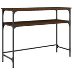 Casa si Gradina - Mobilier - Comode si corpuri - Console - Masuta consola, stejar maro, 100x35,5x75 cm, lemn prelucrat - Infinity.ro