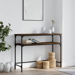 Casa si Gradina - Mobilier - Comode si corpuri - Console - Masuta consola, stejar maro, 100x35,5x75 cm, lemn prelucrat - Infinity.ro