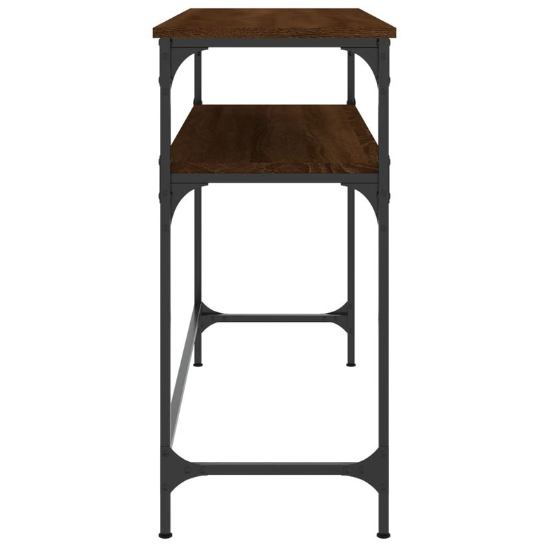 Casa si Gradina - Mobilier - Comode si corpuri - Console - Masuta consola, stejar maro, 100x35,5x75 cm, lemn prelucrat - Infinity.ro