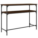 Casa si Gradina - Mobilier - Comode si corpuri - Console - Masuta consola, stejar maro, 100x35,5x75 cm, lemn prelucrat - Infinity.ro