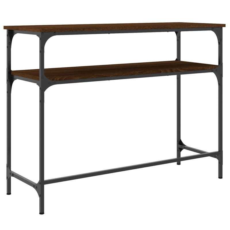 Casa si Gradina - Mobilier - Comode si corpuri - Console - Masuta consola, stejar maro, 100x35,5x75 cm, lemn prelucrat - Infinity.ro