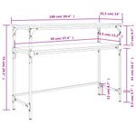 Casa si Gradina - Mobilier - Comode si corpuri - Console - Masuta consola, stejar maro, 100x35,5x75 cm, lemn prelucrat - Infinity.ro