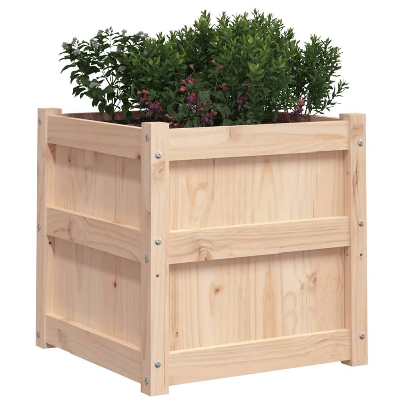 Casa si Gradina - Gradinarit si plante - Plante si ghivece - Ghivece si suporturi - Jardiniere de gradina, 2 buc., lemn masiv de pin - Infinity.ro