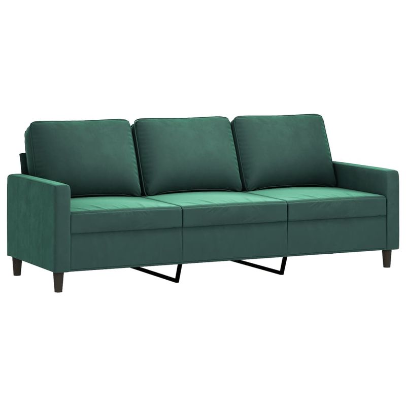Casa si Gradina - Mobilier - Seturi de mobilier - Seturi living - Set de canapele cu perne, 4 piese, verde inchis, catifea - Infinity.ro