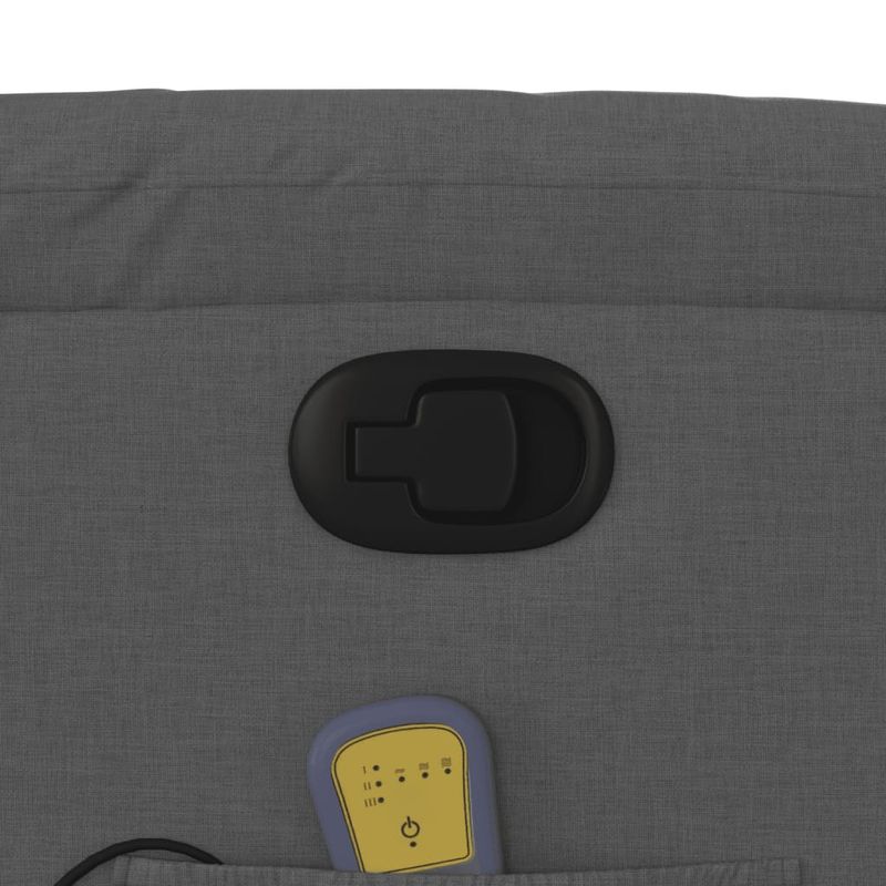 Ingrijire personala si Cosmetice - Sanatate si wellness - Articole wellness - Fotolii de masaj - Fotoliu de masaj rabatabil cu ridicare, gri inchis, textil - Infinity.ro